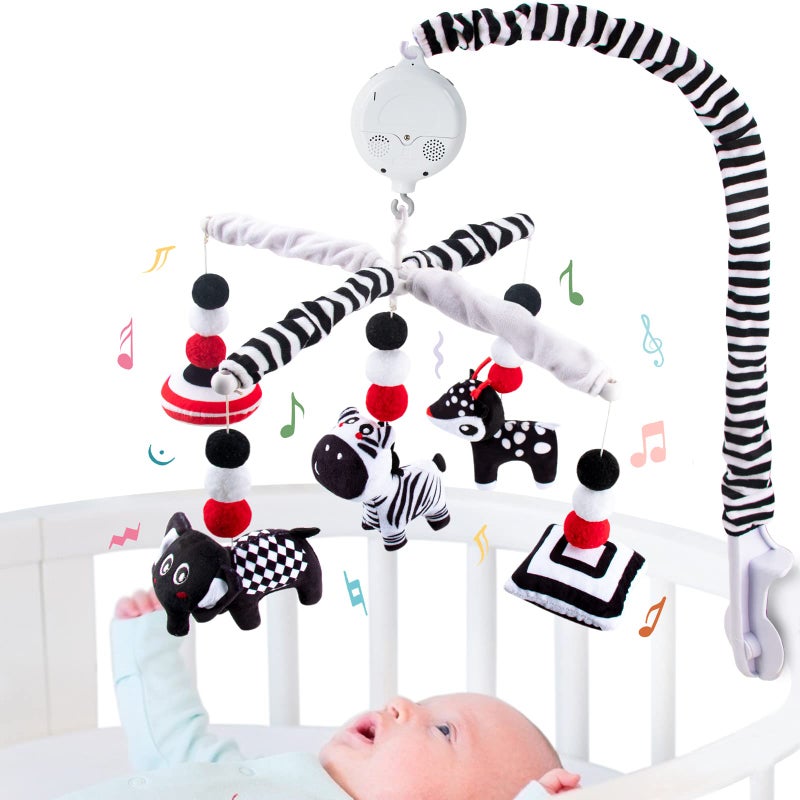 teytoy My First Baby Crib Mobile  Black and White Baby Mobile for Crib  High Contrast Mobile Toy for Newborn Infants Boys and Girls - Image 1
